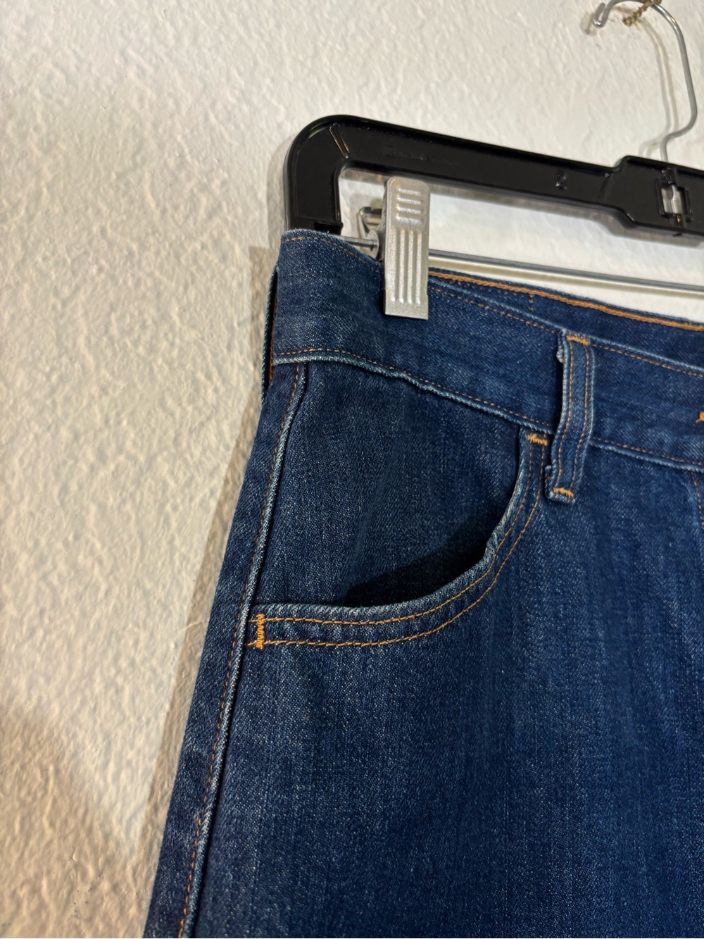 Levi’s Blue Denim Button Front A-Line Midi Skirt Size 27 - Picture 7 of 13